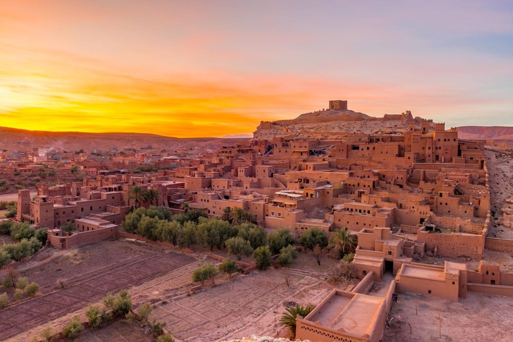 The ksar of Aït Ben Haddou at sunset